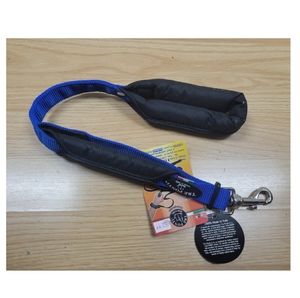 Tre Ponti Blue Double Handle Leash - Short 25"